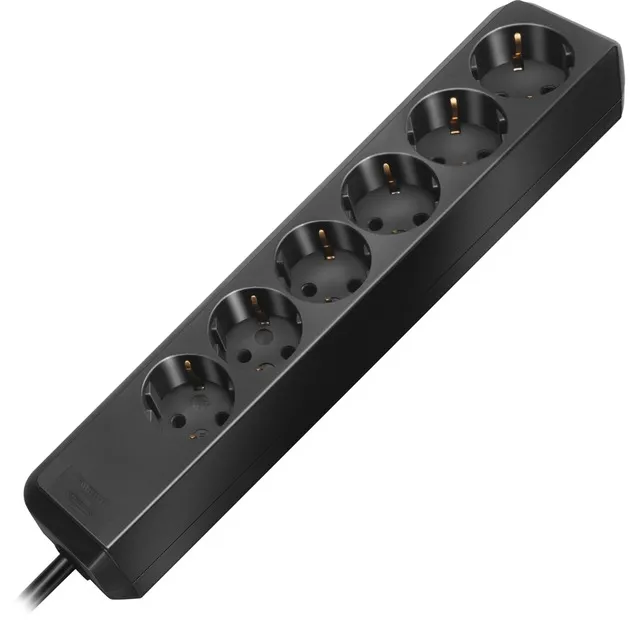 Eco-Line Nero 6 presa(e) AC 1,5 m, Ciabatta - immagine 1
