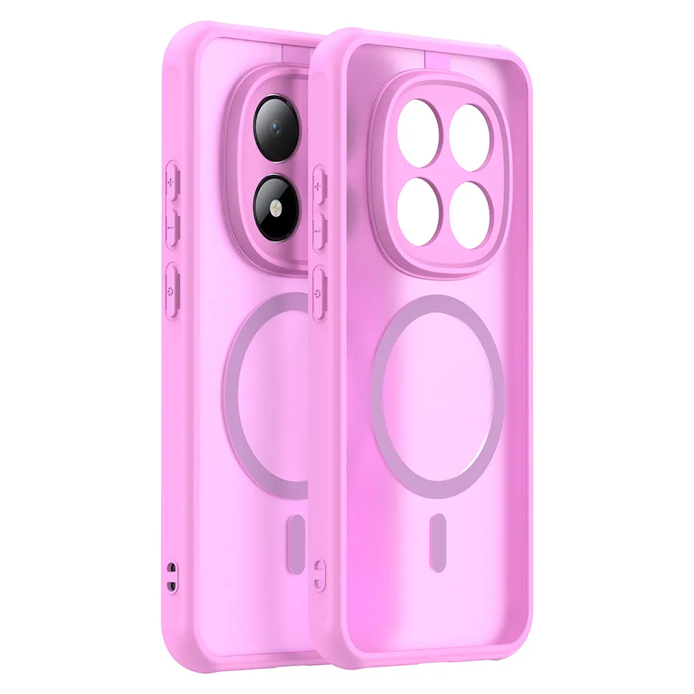 Custodia MagSafe per Xiaomi Redmi Note 15 Pro 5G, Techsuit, HaloFrost II, Rosa - immagine 1