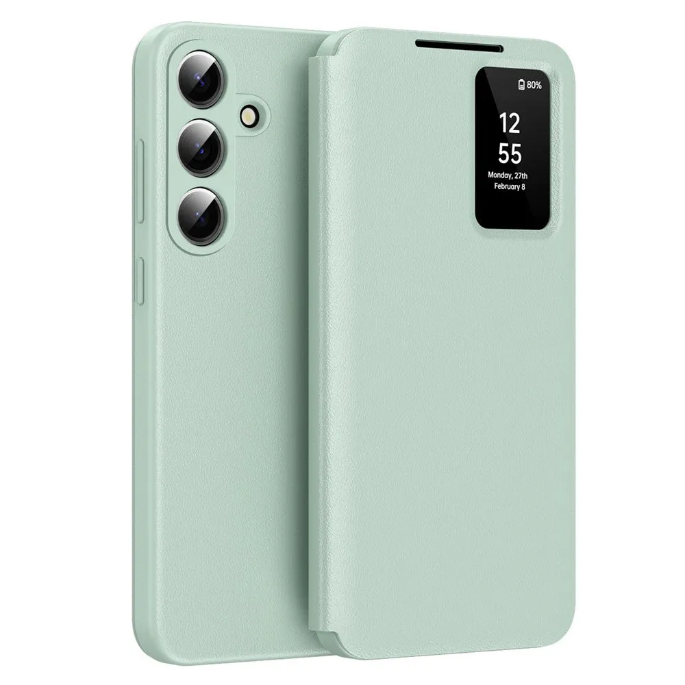 Custodia per Samsung Galaxy S26 Plus S947, Techsuit, SmartView, Verde - immagine 1