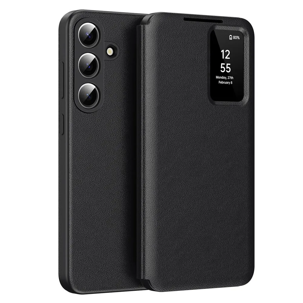 Custodia per Samsung Galaxy S26 S942, Techsuit, SmartView, Nera - immagine 1