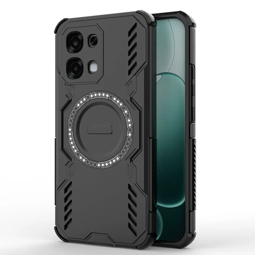 Custodia MagSafe per Oppo A6 Pro 5G / A6 Pro 4G, Techsuit, ArmorMag, Nera - immagine 1