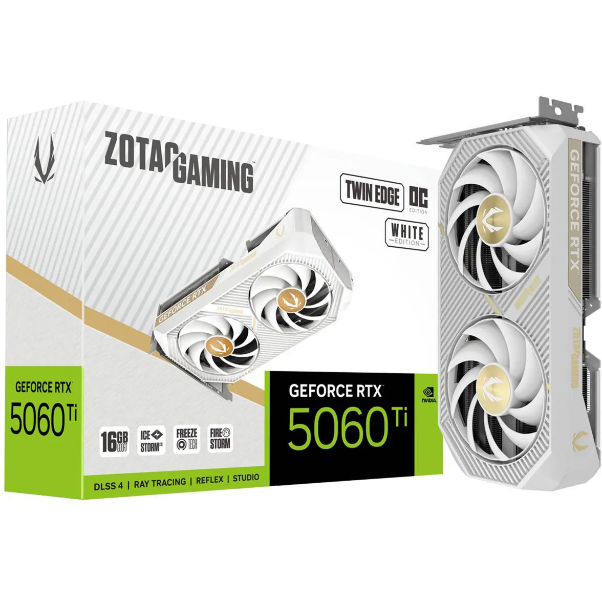 GeForce RTX 5060 Ti Twin Edge OC 16GB White Edition, Scheda grafica - immagine 1