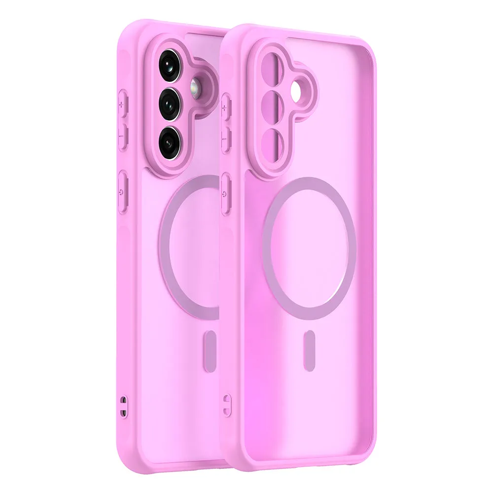 Custodia MagSafe per Samsung Galaxy A37 5G, Techsuit, HaloFrost II, Rosa - immagine 1