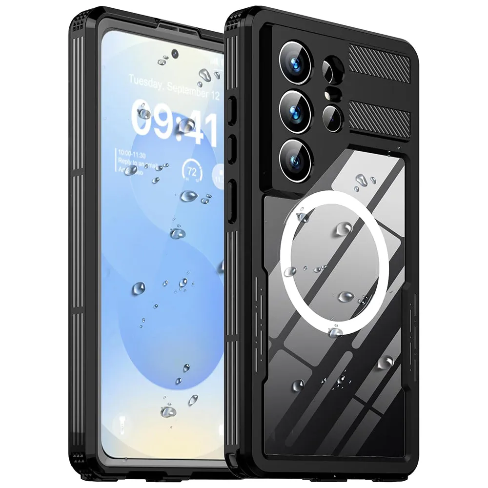 Custodia Waterproof per Samsung Galaxy S26 Ultra S948, ShellBox, Nera - immagine 1