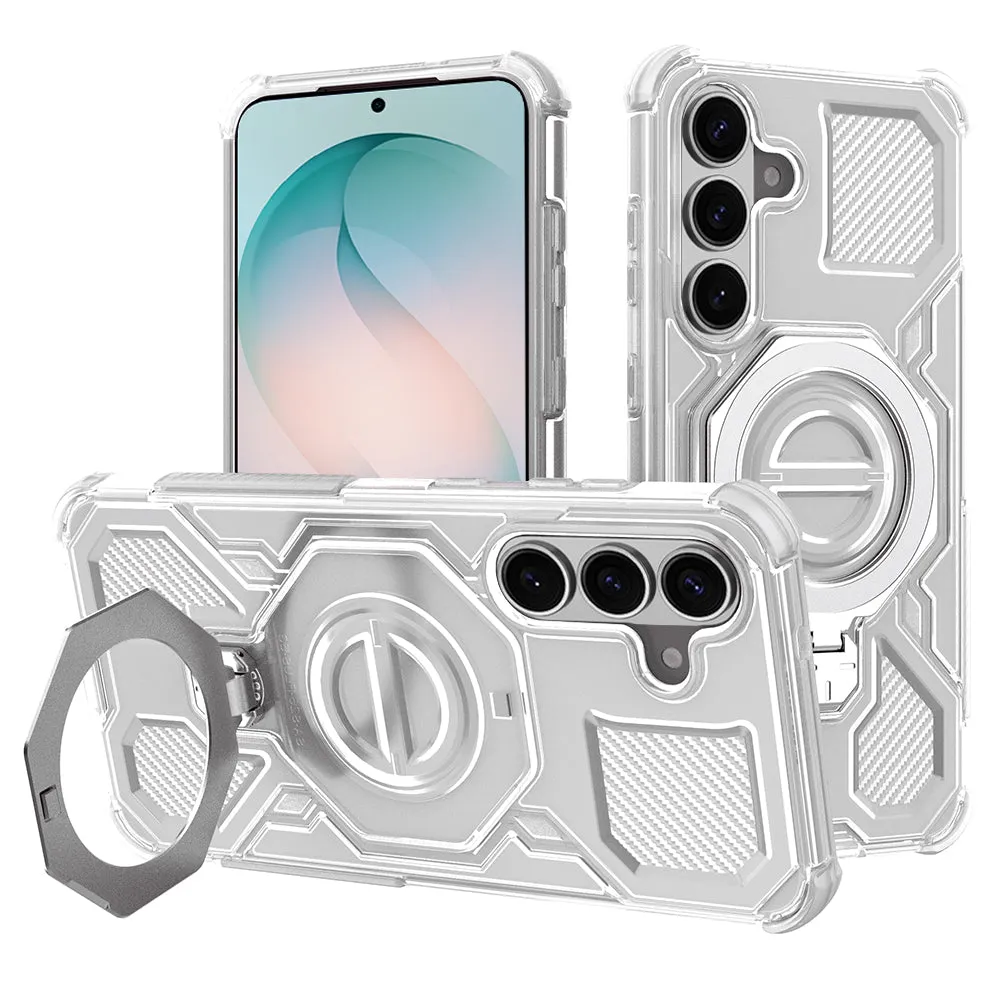 Custodia per Samsung Galaxy S26 Plus S947, Techsuit, Carbon Shield Pro, Bianca - immagine 1