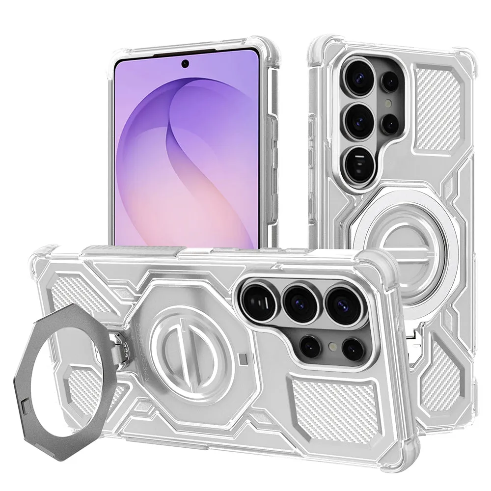 Custodia per Samsung Galaxy S26 Ultra S948, Techsuit, Carbon Shield Pro, Bianca - immagine 1