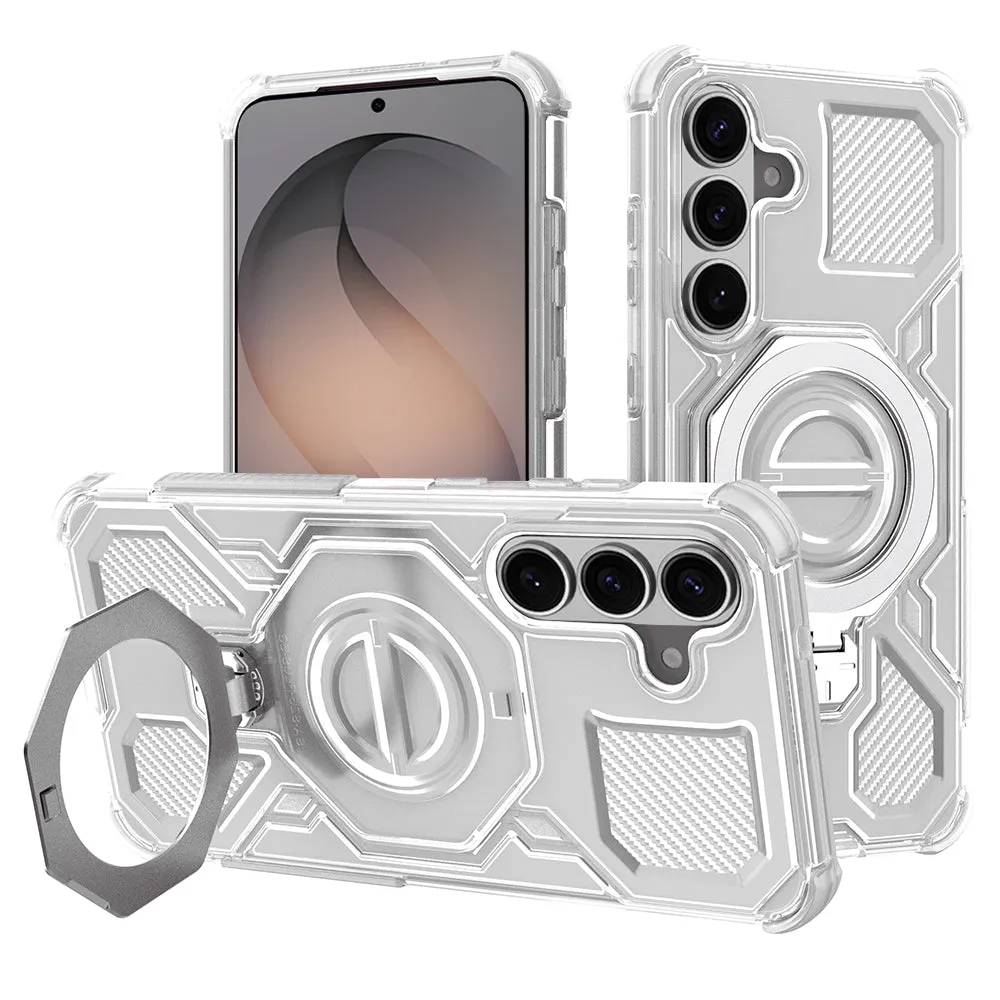 Custodia per Samsung Galaxy S26 S942, Techsuit, Carbon Shield Pro, Bianca - immagine 1