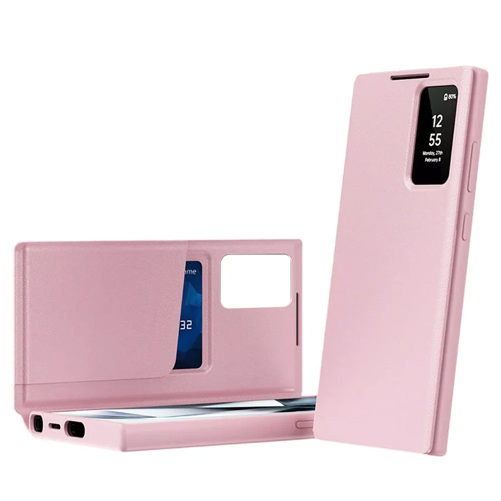 Custodia per Samsung Galaxy S26 Ultra S948, Techsuit, SmartView, Rosa - immagine 1