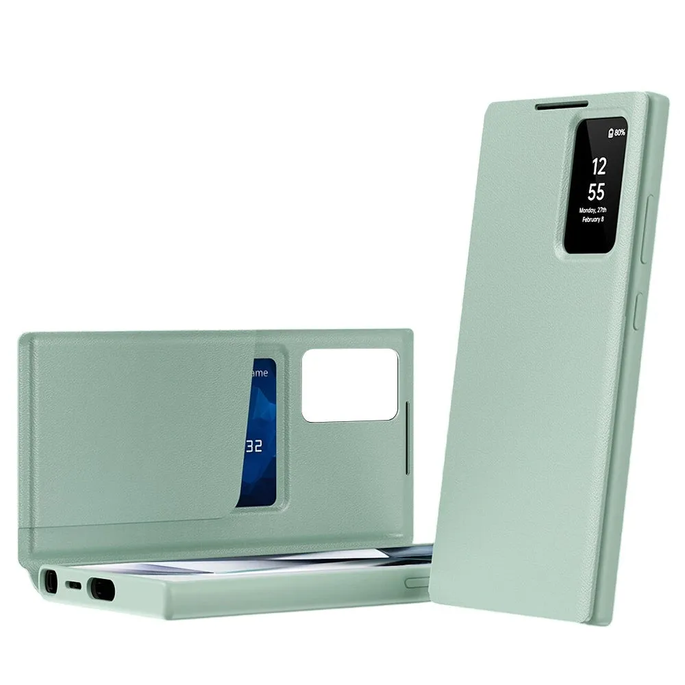Custodia per Samsung Galaxy S26 Ultra S948, Techsuit, SmartView, Verde - immagine 1