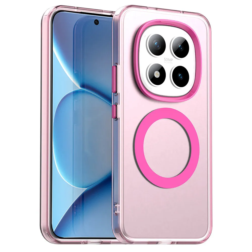 Custodia MagSafe per Xiaomi Poco M8 Pro / Redmi Note 15 Pro+ 5G, Techsuit, CandyCase, Rosa - immagine 1