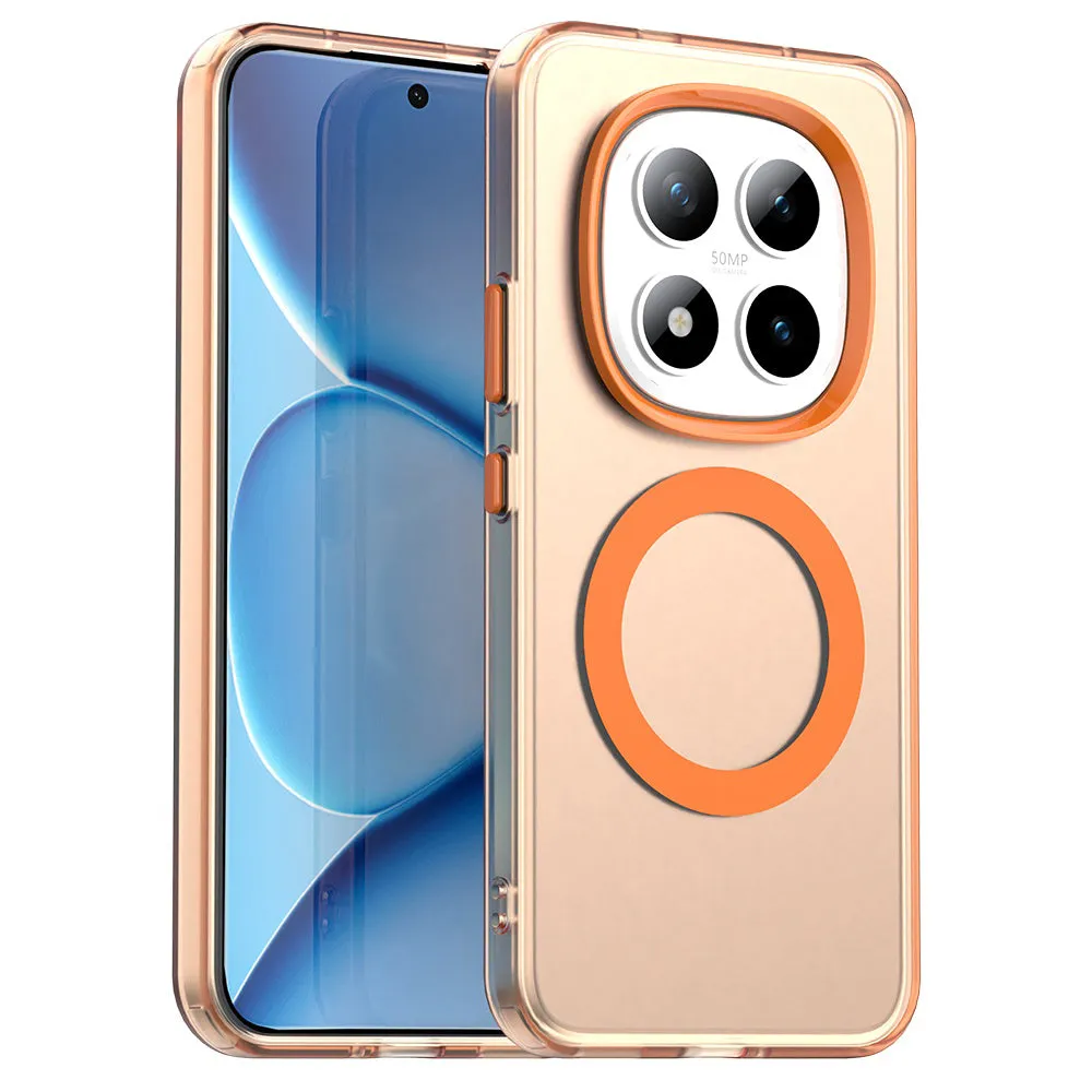 Custodia MagSafe per Xiaomi Poco M8 Pro / Redmi Note 15 Pro+ 5G, Techsuit, CandyCase, Arancione - immagine 1