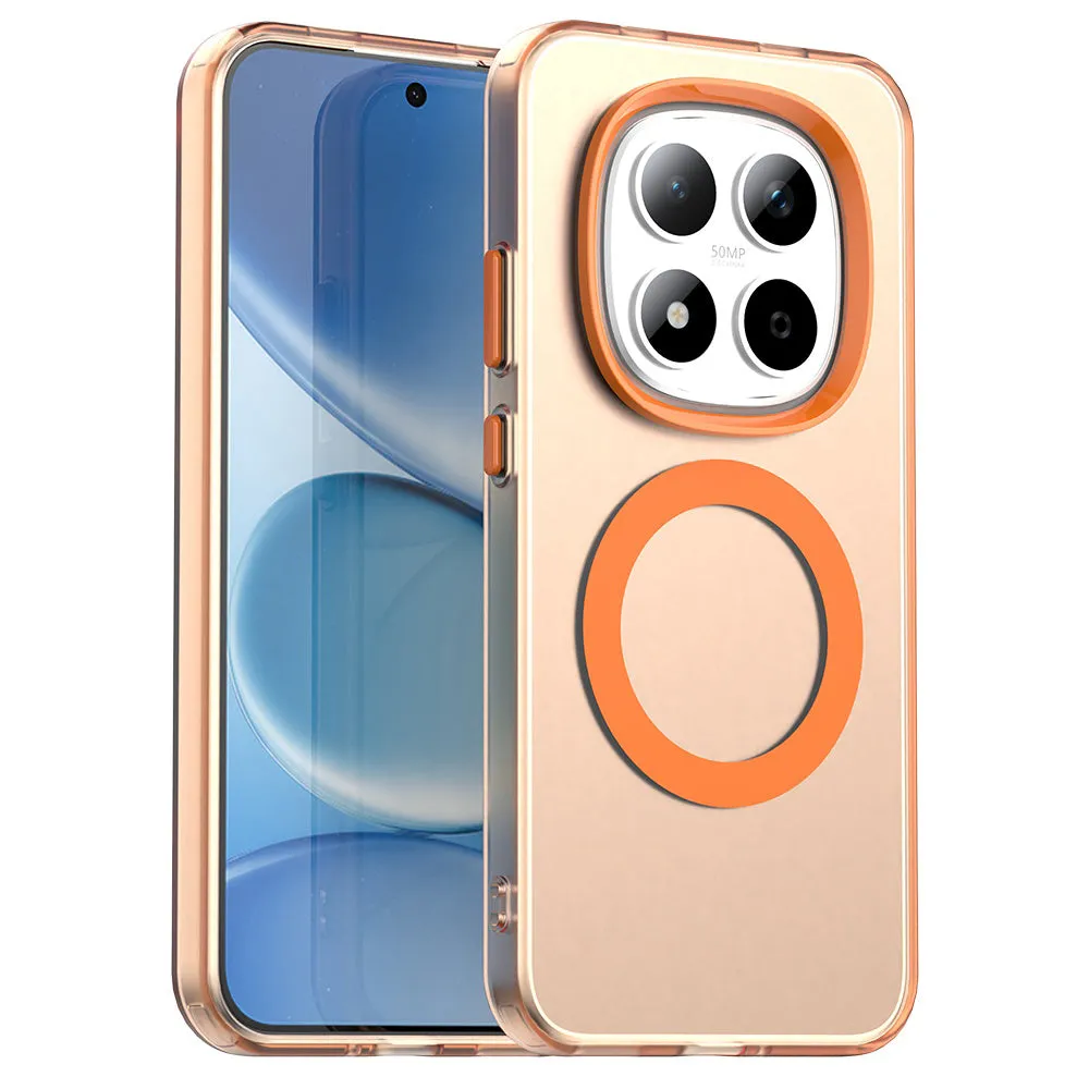 Custodia MagSafe per Xiaomi Redmi Note 15 Pro 5G, Techsuit, CandyCase, Arancione - immagine 1