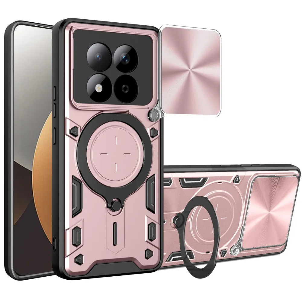 Custodia per Xiaomi Redmi Note 15 Pro 5G, Techsuit, CamGuard Pro, Rosa Dorata - immagine 1