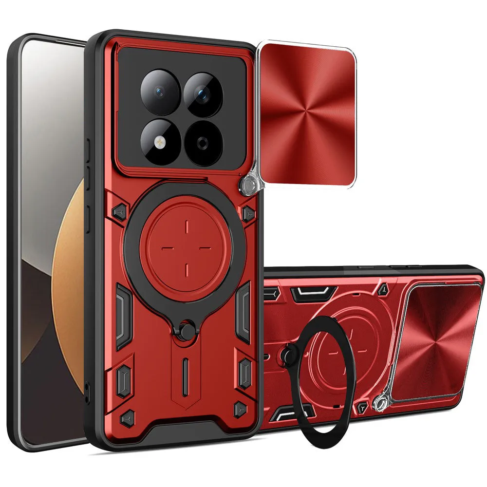 Custodia per Xiaomi Redmi Note 15 Pro 5G, Techsuit, CamGuard Pro, Rossa - immagine 1