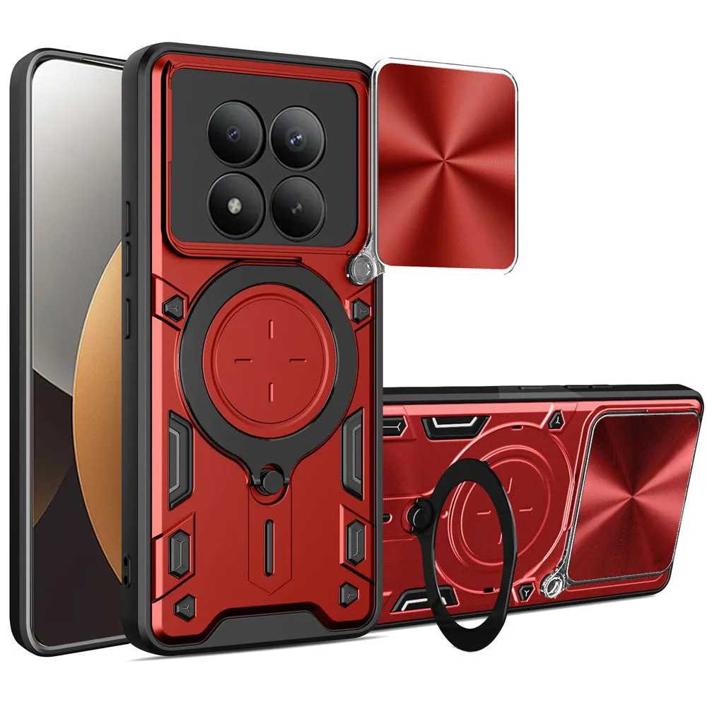 Custodia per Xiaomi Poco M8 Pro / Redmi Note 15 Pro+ 5G, Techsuit, CamGuard Pro, Rossa - immagine 1