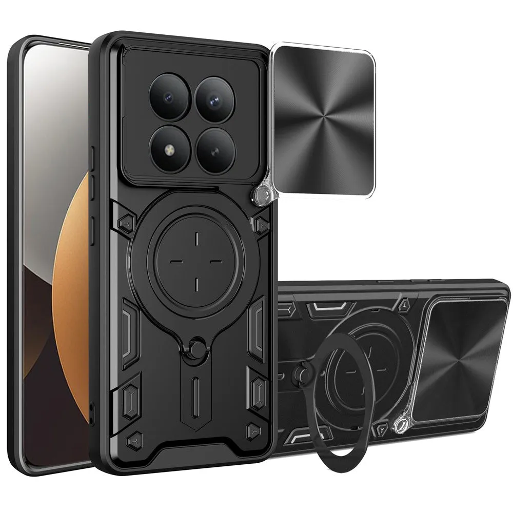 Custodia per Xiaomi Poco M8 Pro / Redmi Note 15 Pro+ 5G, Techsuit, CamGuard Pro, Nera - immagine 1