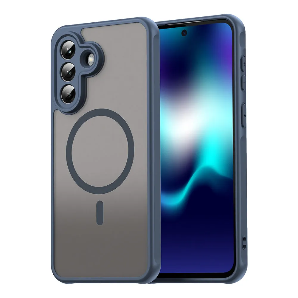 Custodia MagSafe per Samsung Galaxy A37 5G, Techsuit, HaloFrost II, Blu navy - immagine 1