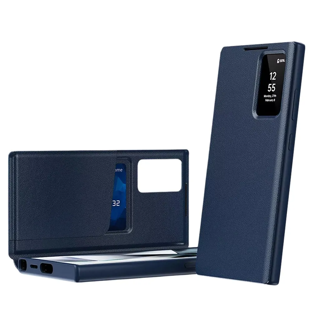 Custodia per Samsung Galaxy S26 Ultra S948, Techsuit, SmartView, Blu - immagine 1
