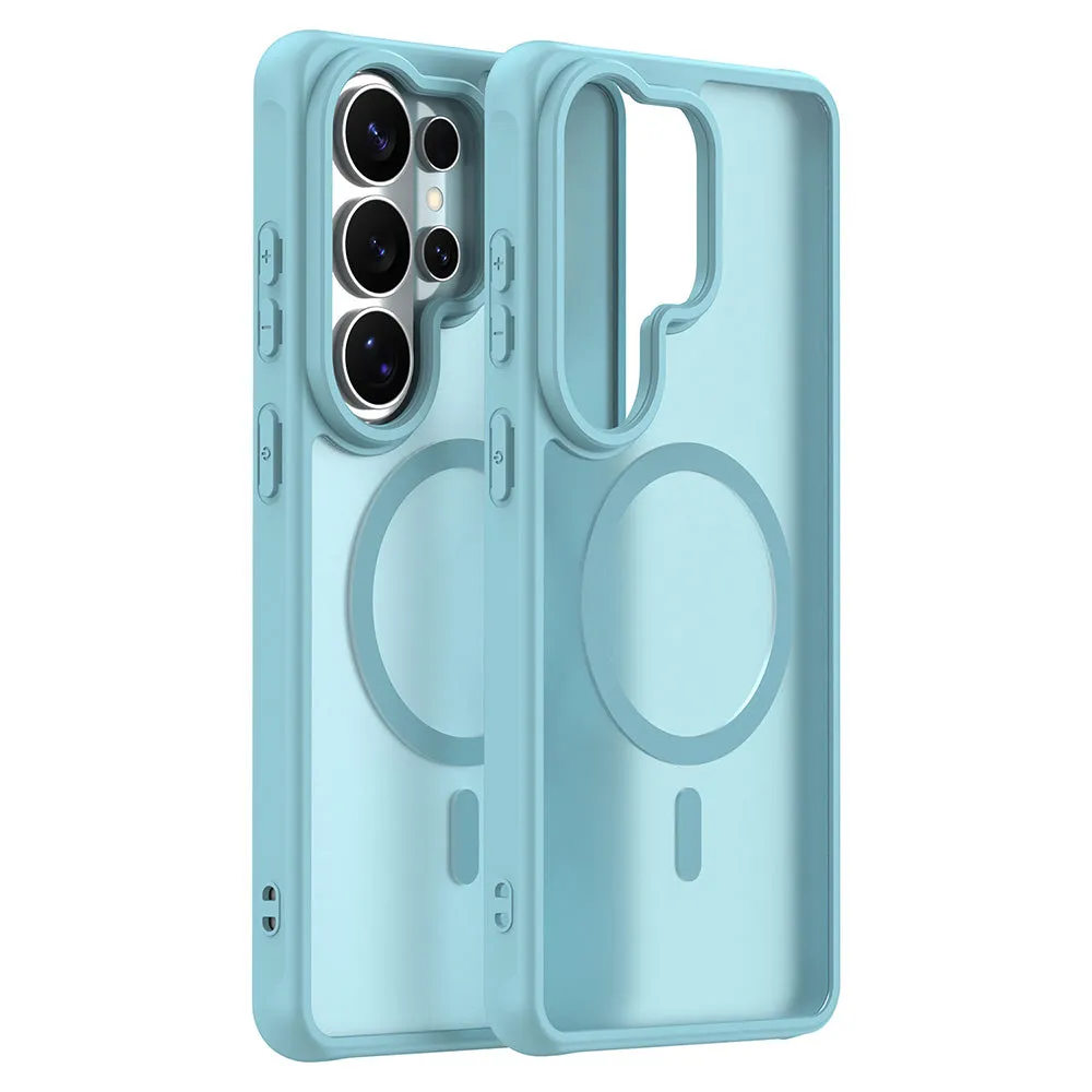 Custodia MagSafe per Samsung Galaxy S26 Ultra S948, Techsuit, HaloFrost II, Verde Chiaro - immagine 1