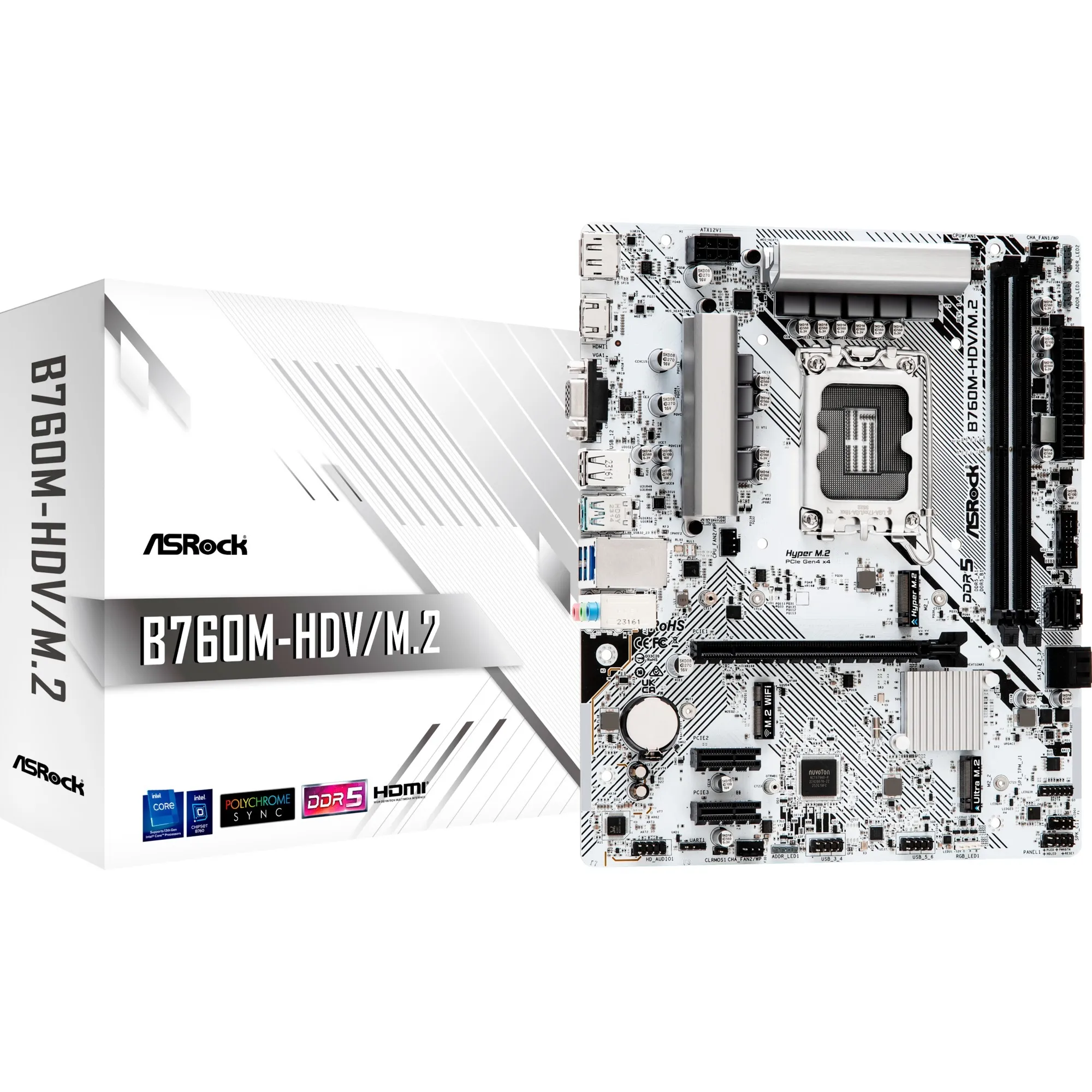 B760M-HDV/M.2 WHITE, Scheda madre - immagine 1