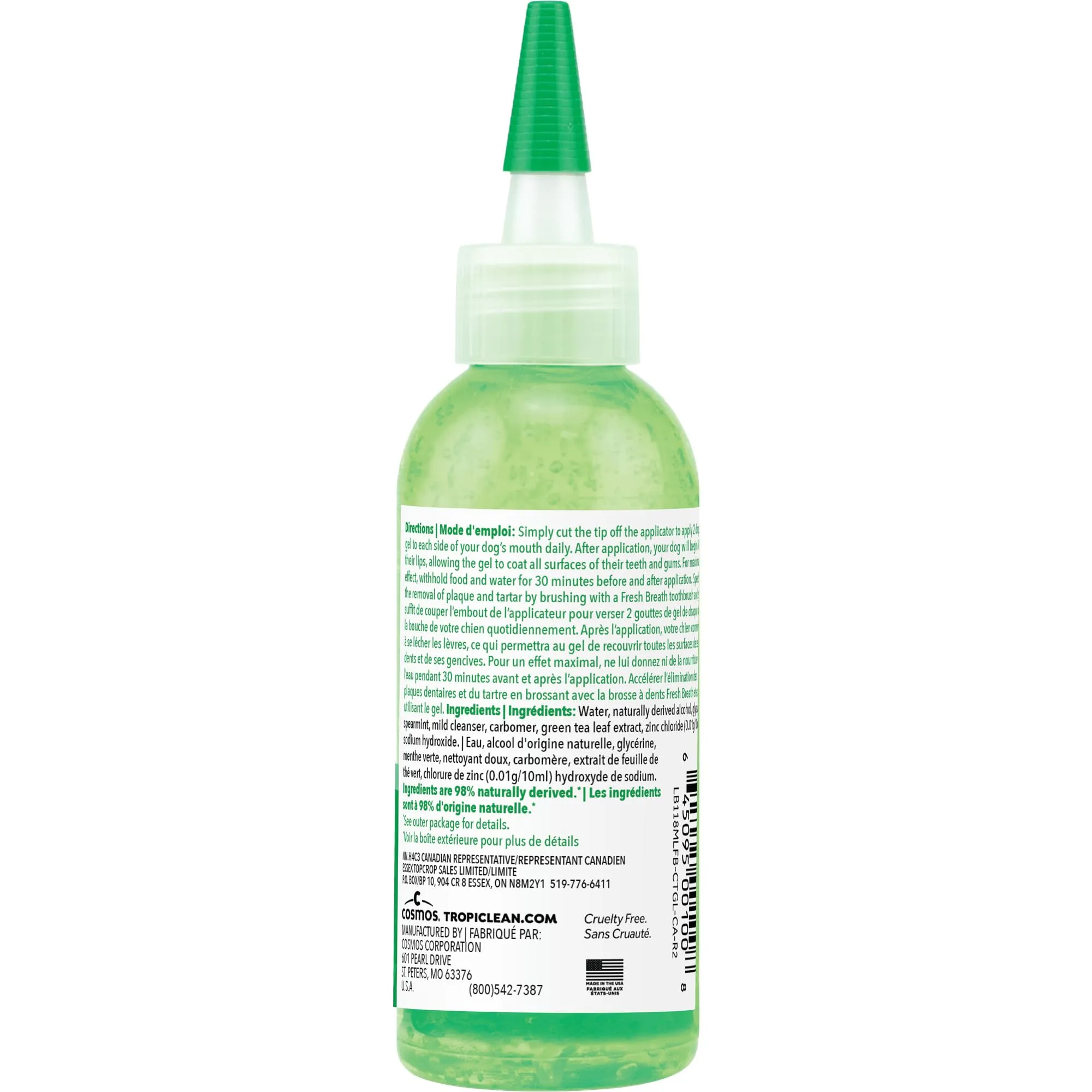 Fresh Breath by TropiClean - Gel di Igiene Dentale per Cani - Denti Puliti, Senza Spazzolare - Contro Placca & Tartaro - Original - 118 ml - immagine 8