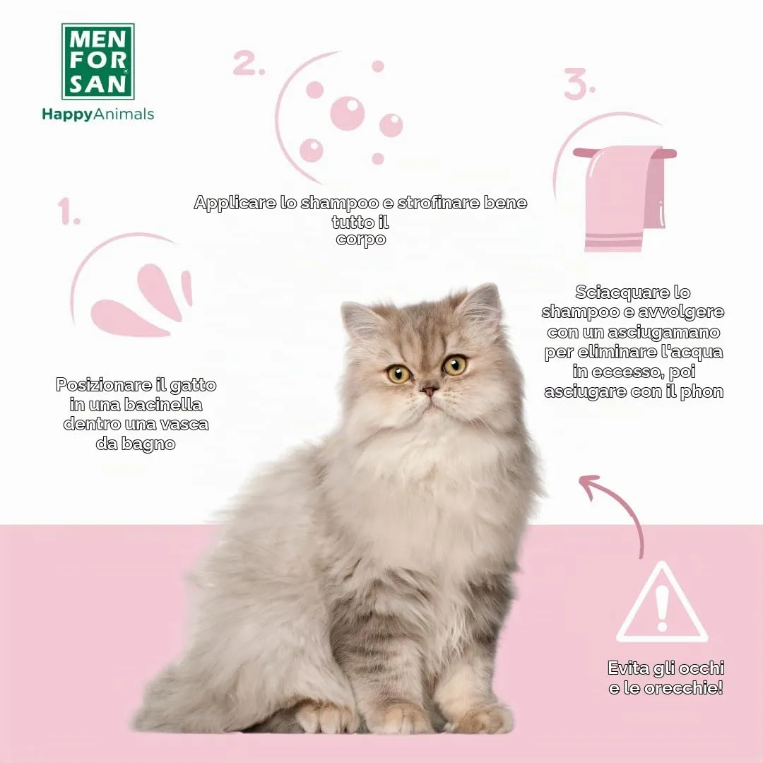 Shampoing pour animaux de compagnie Menforsan Chats Fraise (300 ml) - immagine 4