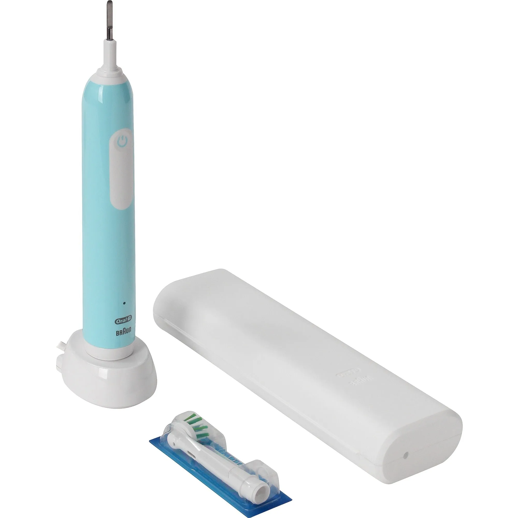 Oral-B Pro 1 Cross Action Caribbean Blue con custodia da viaggio, Spazzolino da denti elettrico - immagine 1