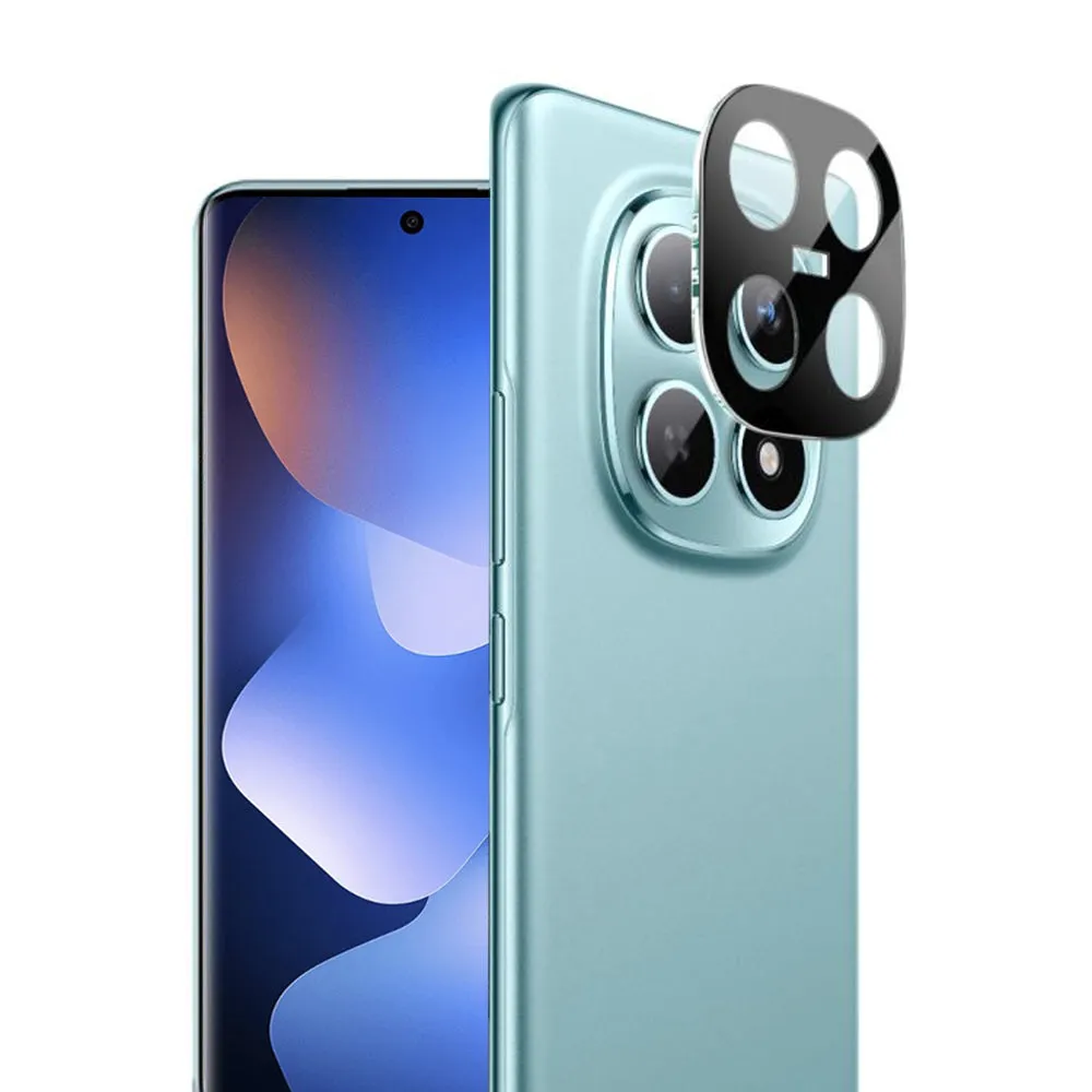 Pellicola protettiva Techsuit per la fotocamera posteriore per Xiaomi Poco M8 / Redmi Note 15 5G, Vetro Temperato, Nero - immagine 1