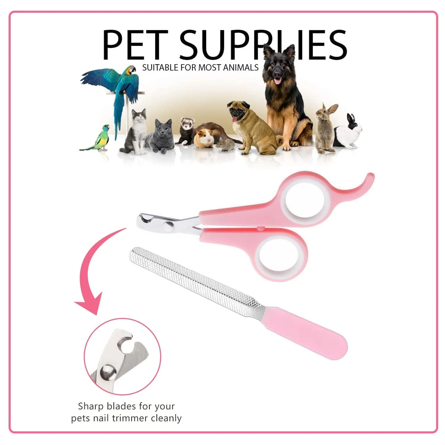 Crafterlife Kit per la toelettatura di piccoli animali domestici, spazzola per spargimento di animali domestici, guanto da bagno, pettine per toelettatura animali domestici, coniglio, cucciolo, - immagine 7