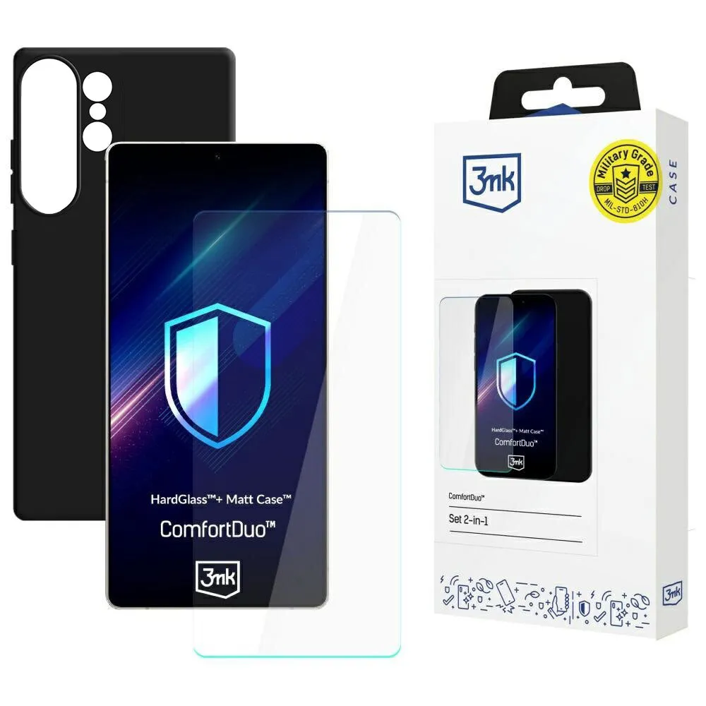 Custodia per Samsung Galaxy S26 Ultra S948, 3MK, ComfortDuo, Nera - immagine 1