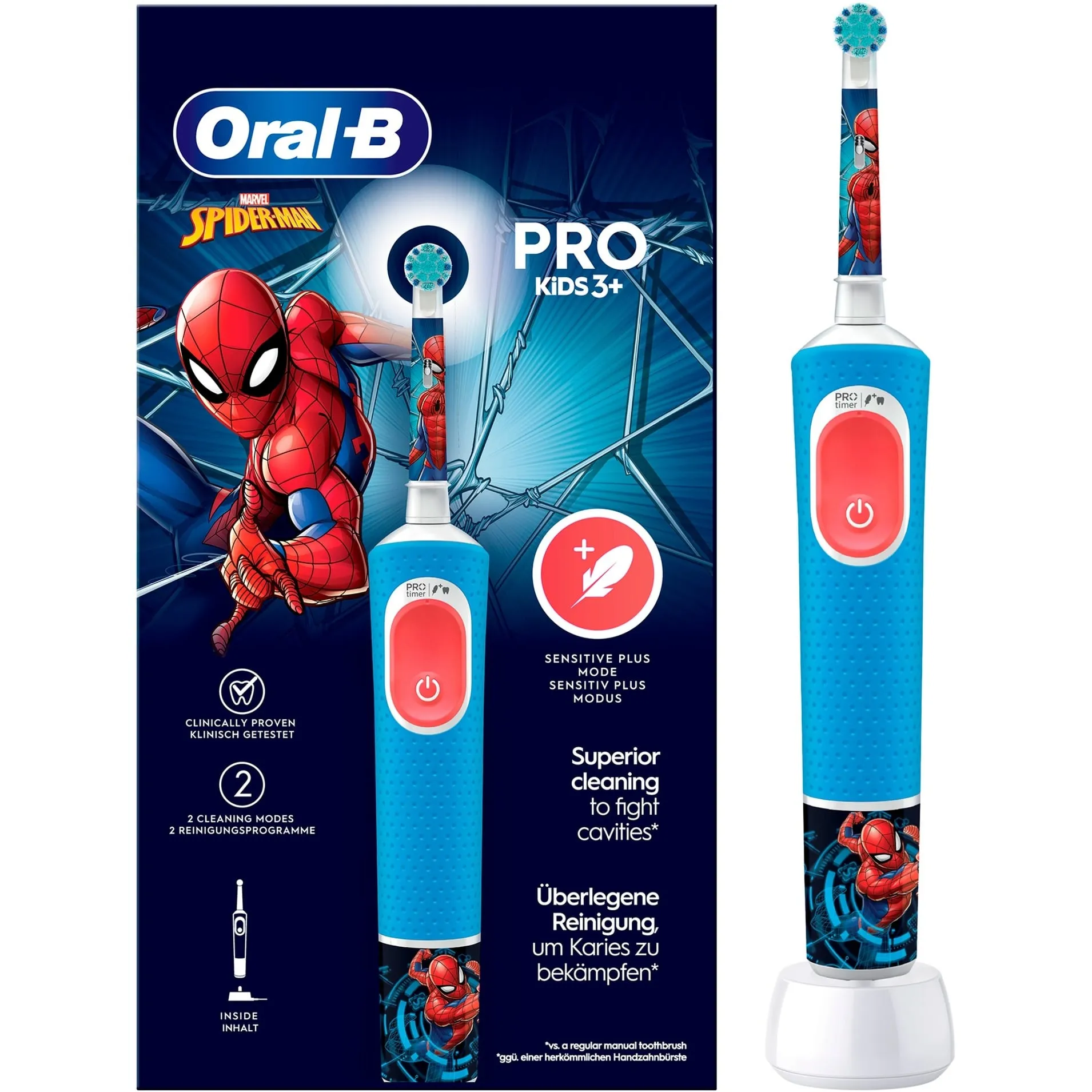 Oral-B Vitality Pro 103 Kids Mix Frozen/Spiderman, Spazzolino da denti elettrico - immagine 1