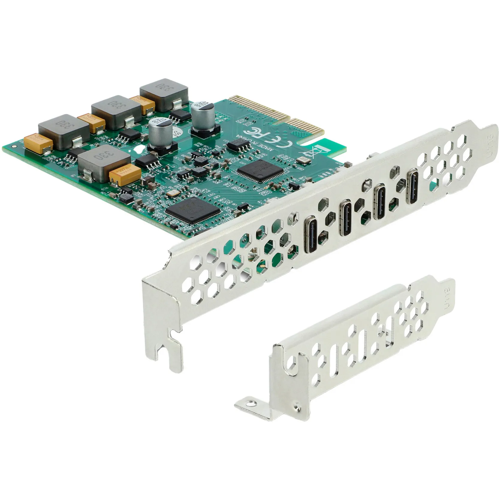 Scheda PCI-E x4 a 4 x USB-C 10 Gbps - Profilo Basso, Controller USB - immagine 1