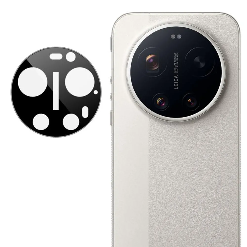 Pellicola protettiva Techsuit per la fotocamera posteriore del Xiaomi 17 Ultra, Vetro Temperato, Nero - immagine 1