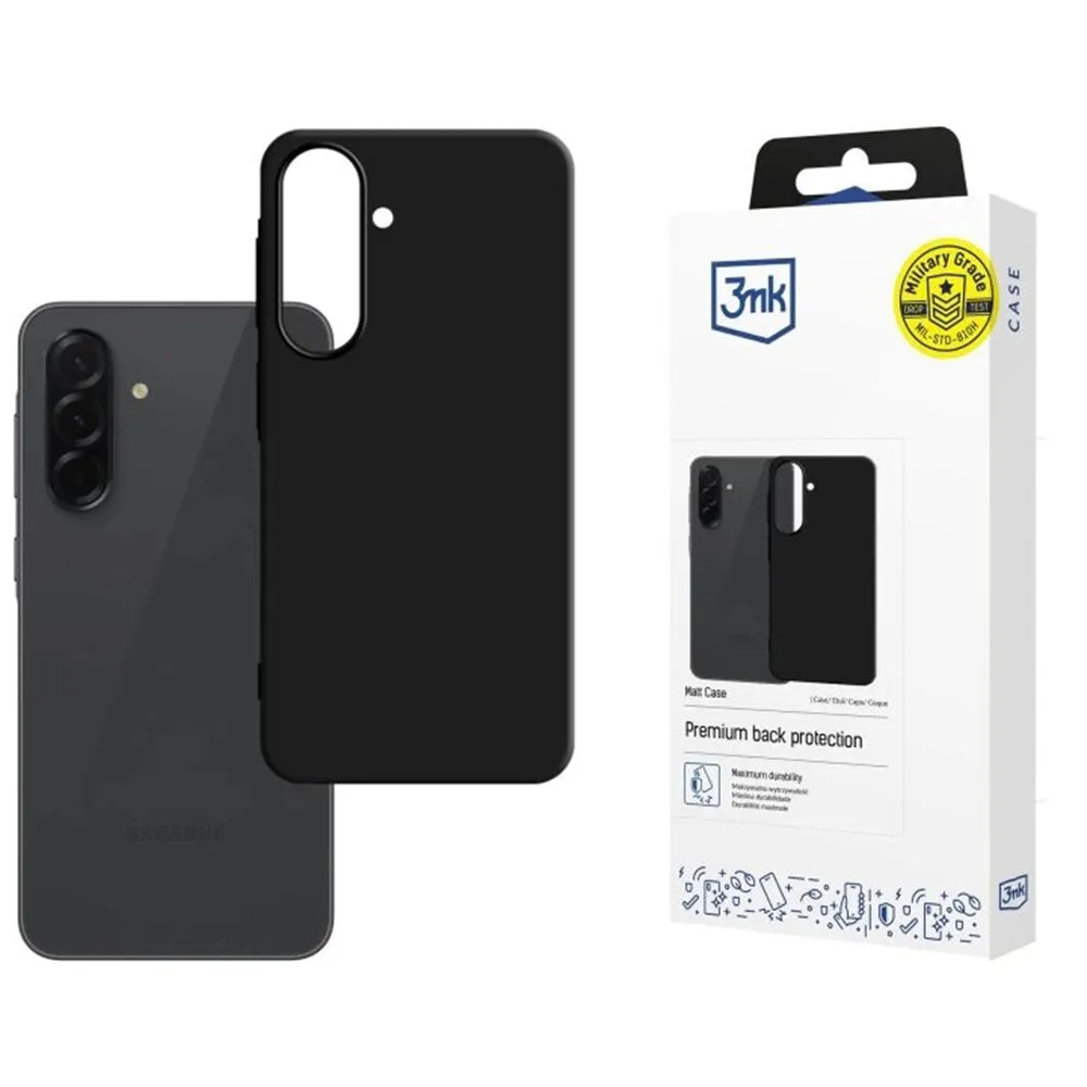 Custodia per Samsung Galaxy A57 5G, 3MK, Nera Opaca - immagine 1