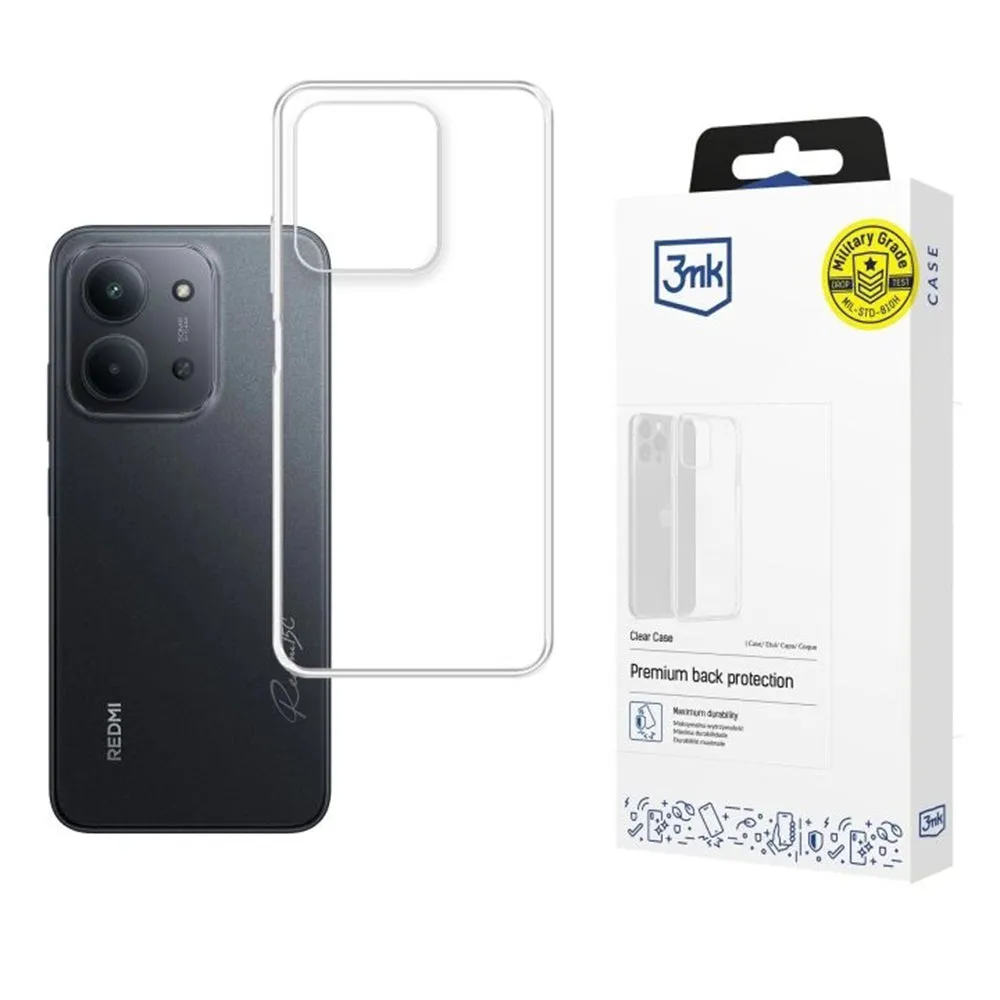Custodia per Xiaomi Poco C85 4G / Redmi 15C 5G / 15C 4G, 3MK, Clear, Trasparente - immagine 1