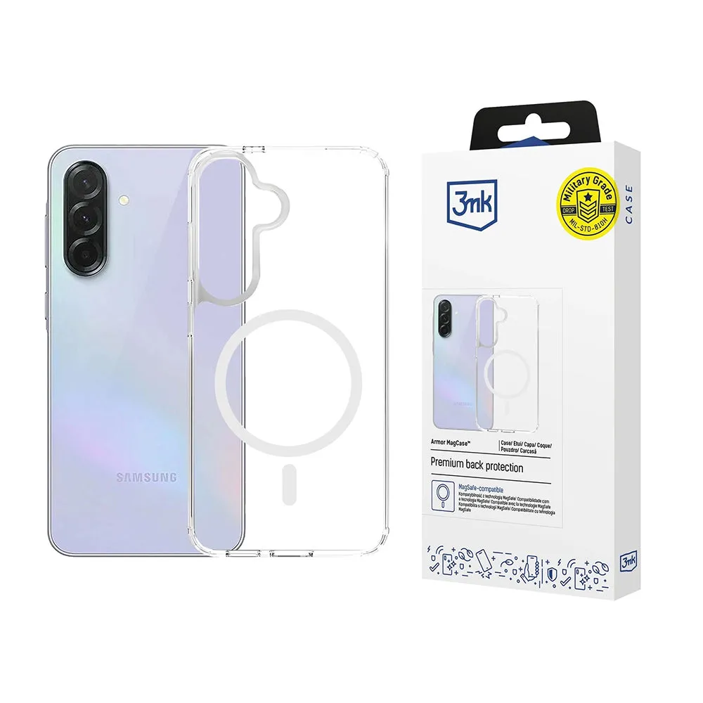 Custodia MagSafe per Samsung Galaxy A37 5G, 3MK, Armor MagCase, Trasparente - immagine 1