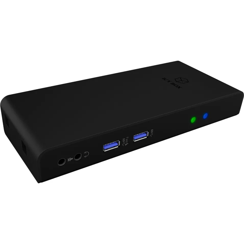 IB-DK2251AC Cablato USB 3.2 Gen 2 (3.1 Gen 2) Type-A Nero, Docking station - immagine 1