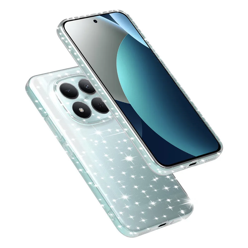 Custodia per Xiaomi Redmi Note 15 Pro 5G, Techsuit, SparkleSkin, Trasparente - immagine 1