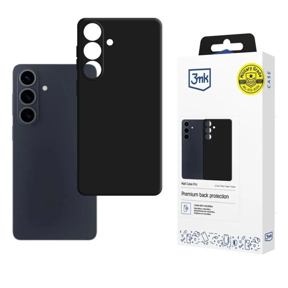 Custodia per Samsung Galaxy S26 S942, 3MK, Pro, Nera Opaca - immagine 1