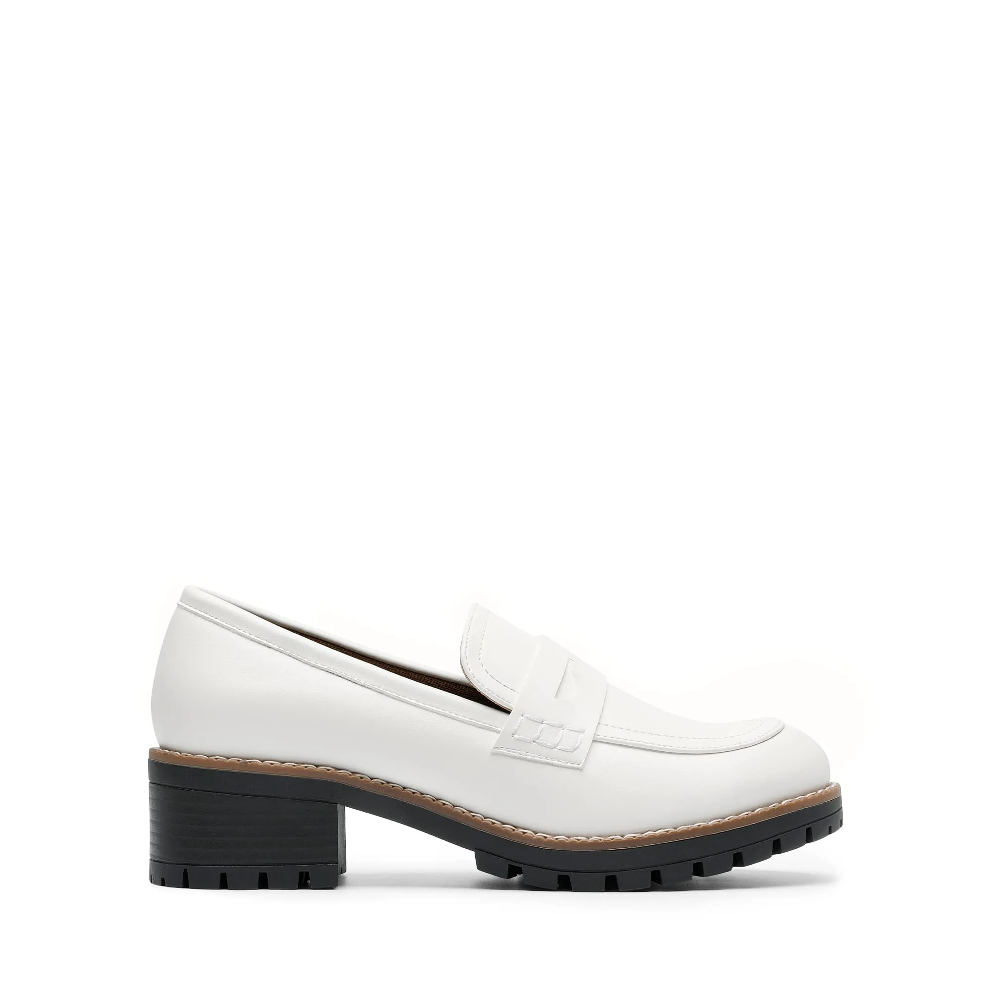 DREAM PAIRS Mocassini Donna Plateau,Bianco-Pu,38 - immagine 3