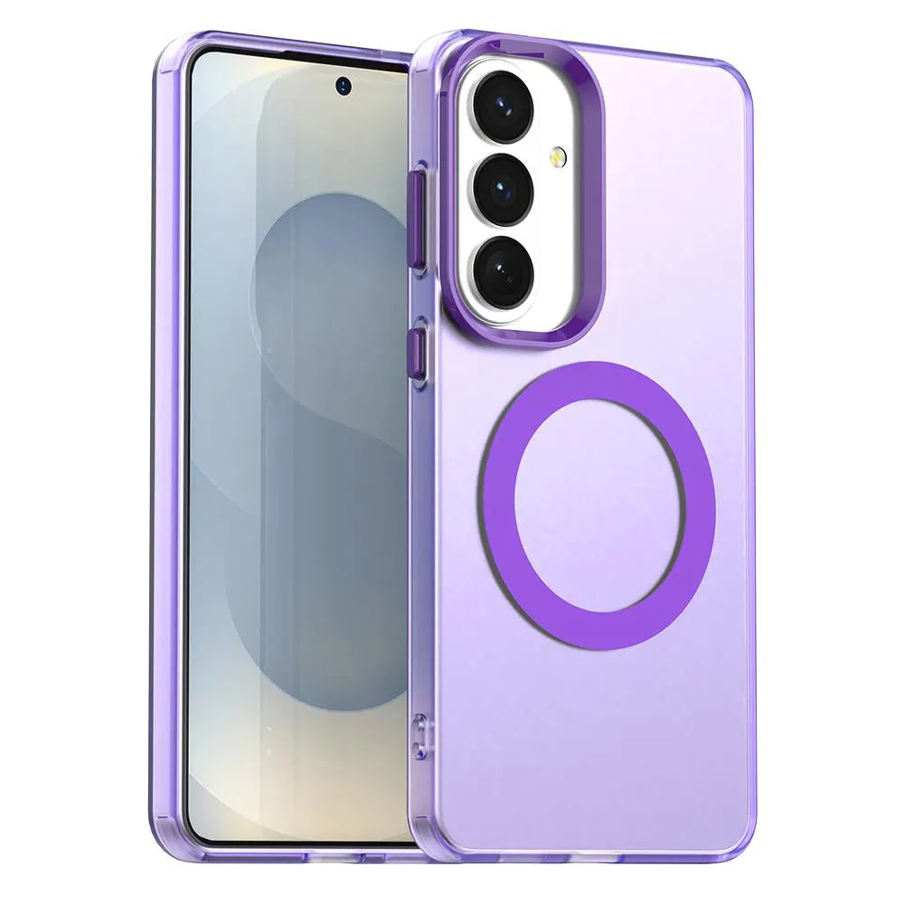 Custodia MagSafe per Samsung Galaxy S26 S942, Techsuit, CandyCase, Viola - immagine 1