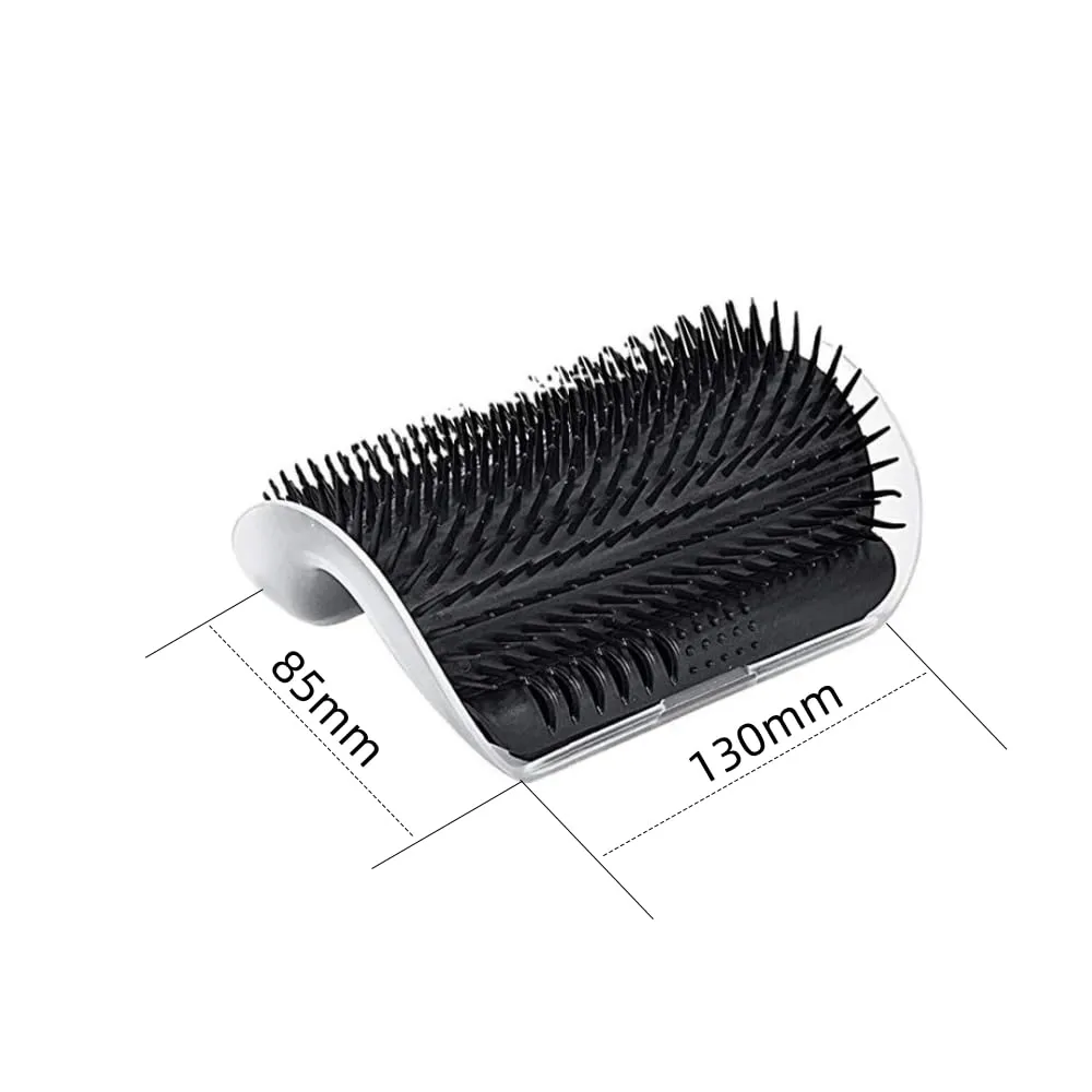 Changyeah 4 spazzole morbide per gatto, angolo massaggiante Pet, spazzola angolare da parete giocattolo con erba - immagine 2