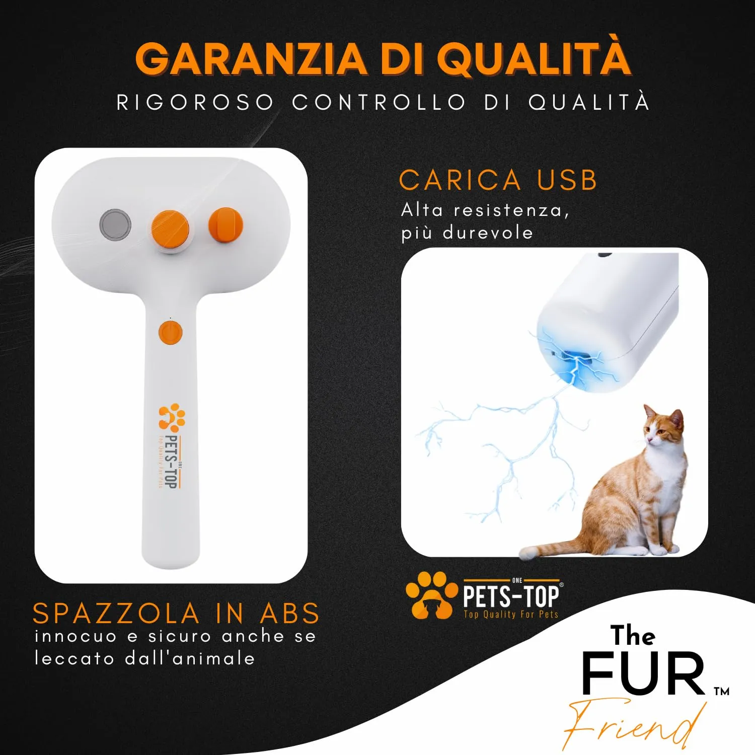 One PETS-TOP Spazzola A Vapore per Gatti – Spazzola Per Gatti Cani – Pelo Lungo e Corto – Lisciatura Autopulente – Vapore per Rimuovere Peli Aggrovigliat – Cat Steamy Brush - immagine 7
