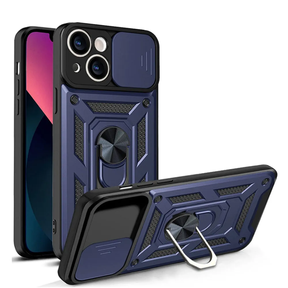 Custodia per Apple iPhone 14, Techsuit, CamShield, Blu - immagine 1