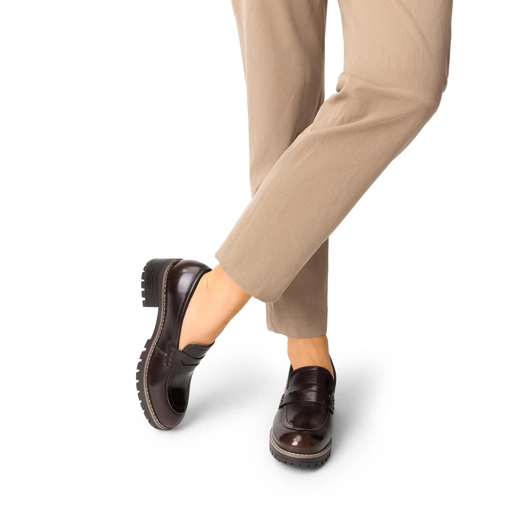Dream Pairs Mocassini Donna Plateau,Marrone-Pu,41.5 - immagine 2