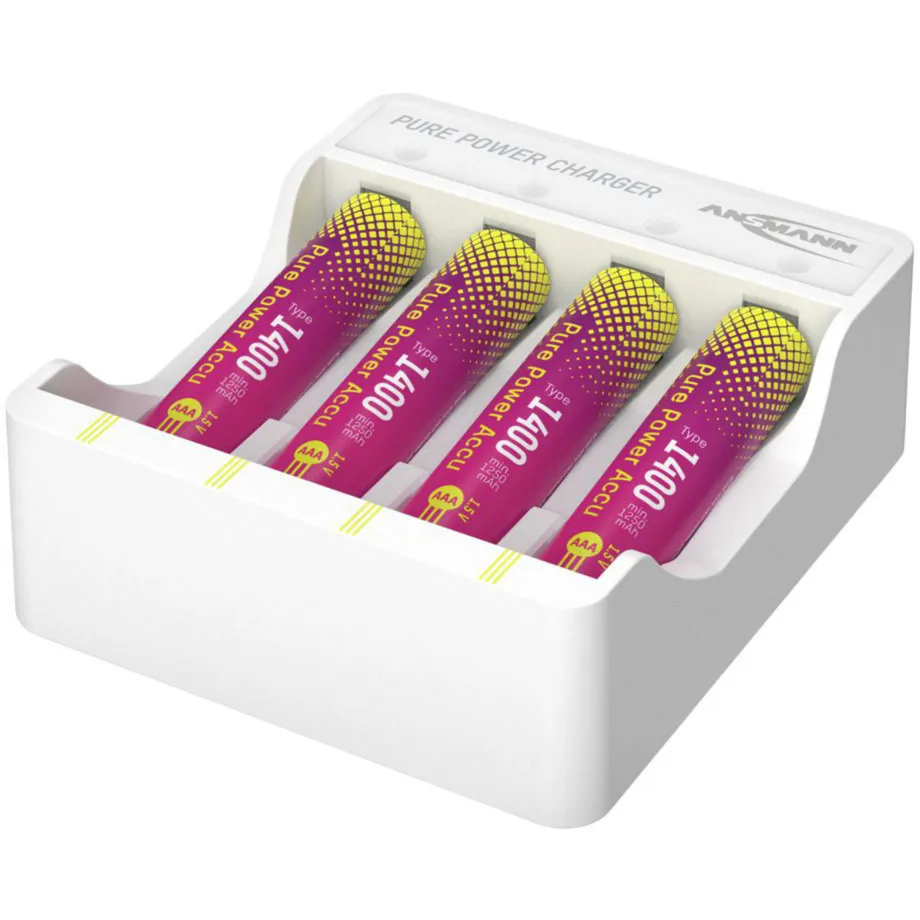 Caricabatterie al litio Pure Power Set 4× batterie ricaricabili Micro AAA e modulo di ricarica - immagine 1