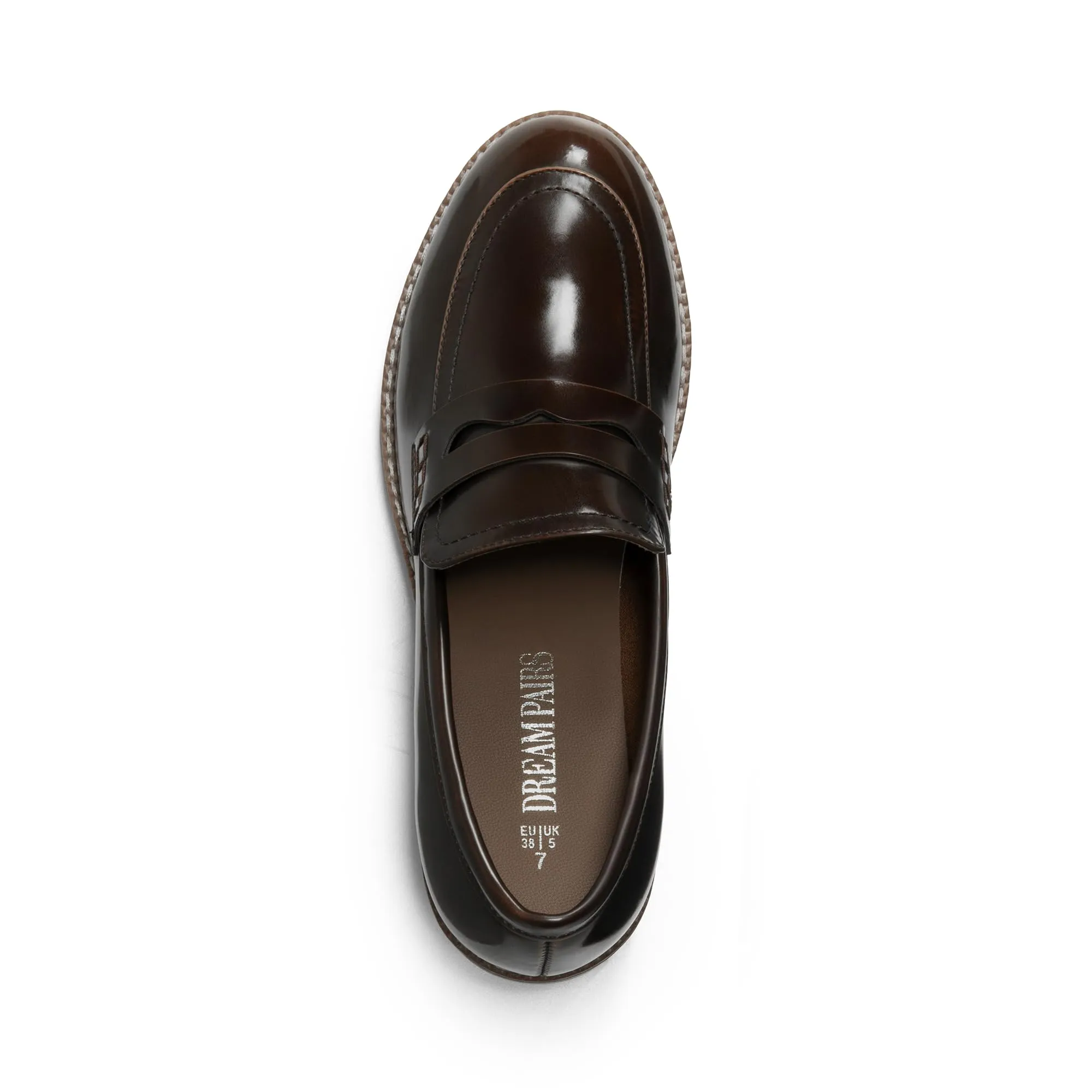DREAM PAIRS Mocassini Donna Plateau,Marrone-Pu,43 - immagine 4