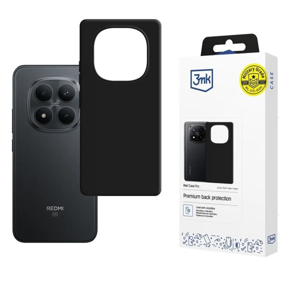 Custodia per Xiaomi Redmi Note 15 Pro+ 5G, 3MK, Pro, Nera Opaca - immagine 1