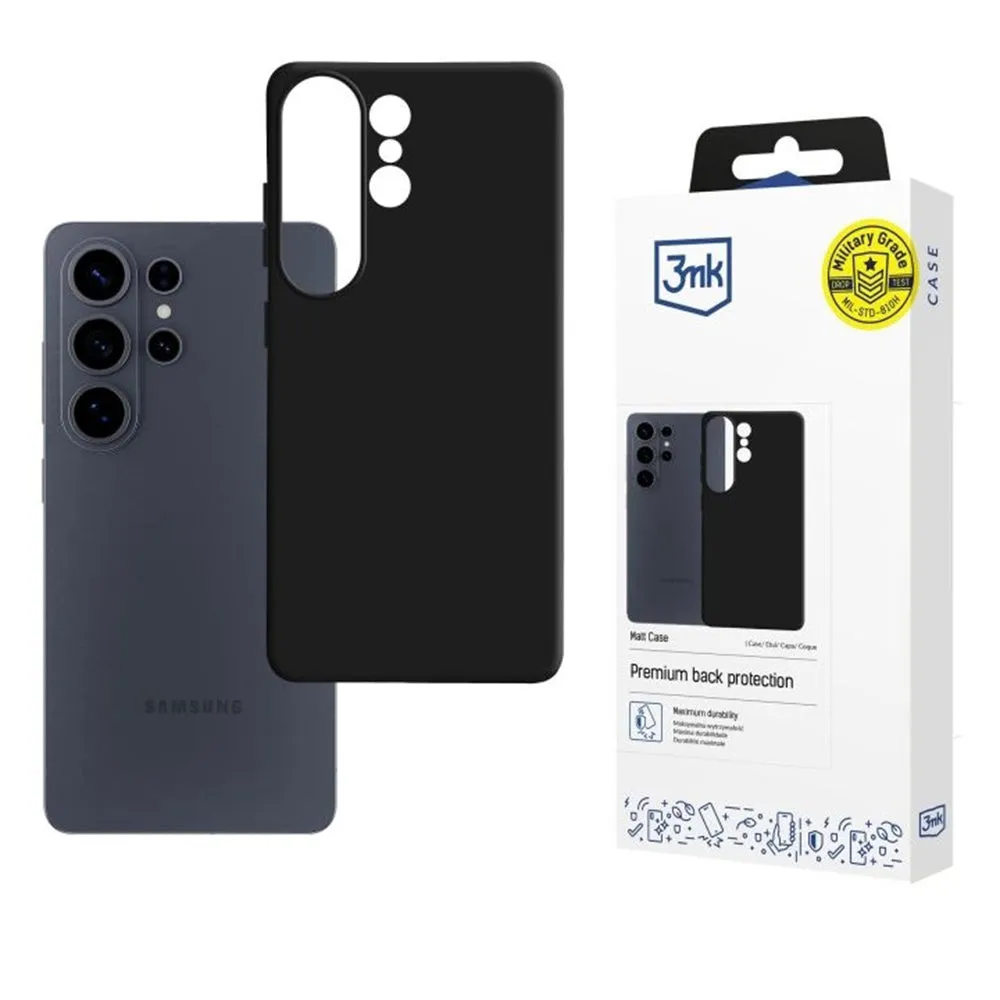 Custodia per Samsung Galaxy S26 Ultra S948, 3MK, Nera Opaca - immagine 1