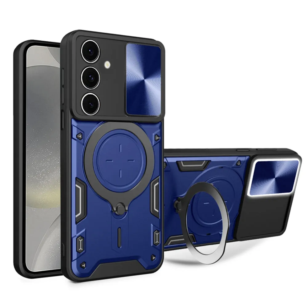 Custodia per Samsung Galaxy S24 S921, Techsuit, CamGuard Pro, Blu - immagine 1